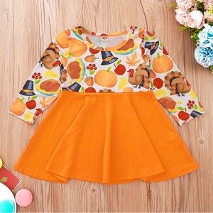 Thanksgiving Turkey Dress for Toddler Girls, Size 3T